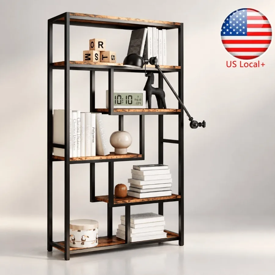 Bookshelf - Estantes de 6 níveis, estantes industriais