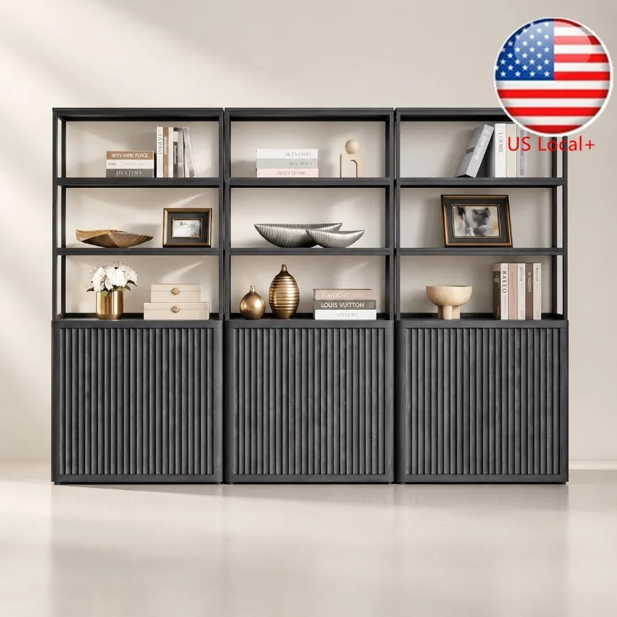Bookshelf - Estante alta para livros com portas,