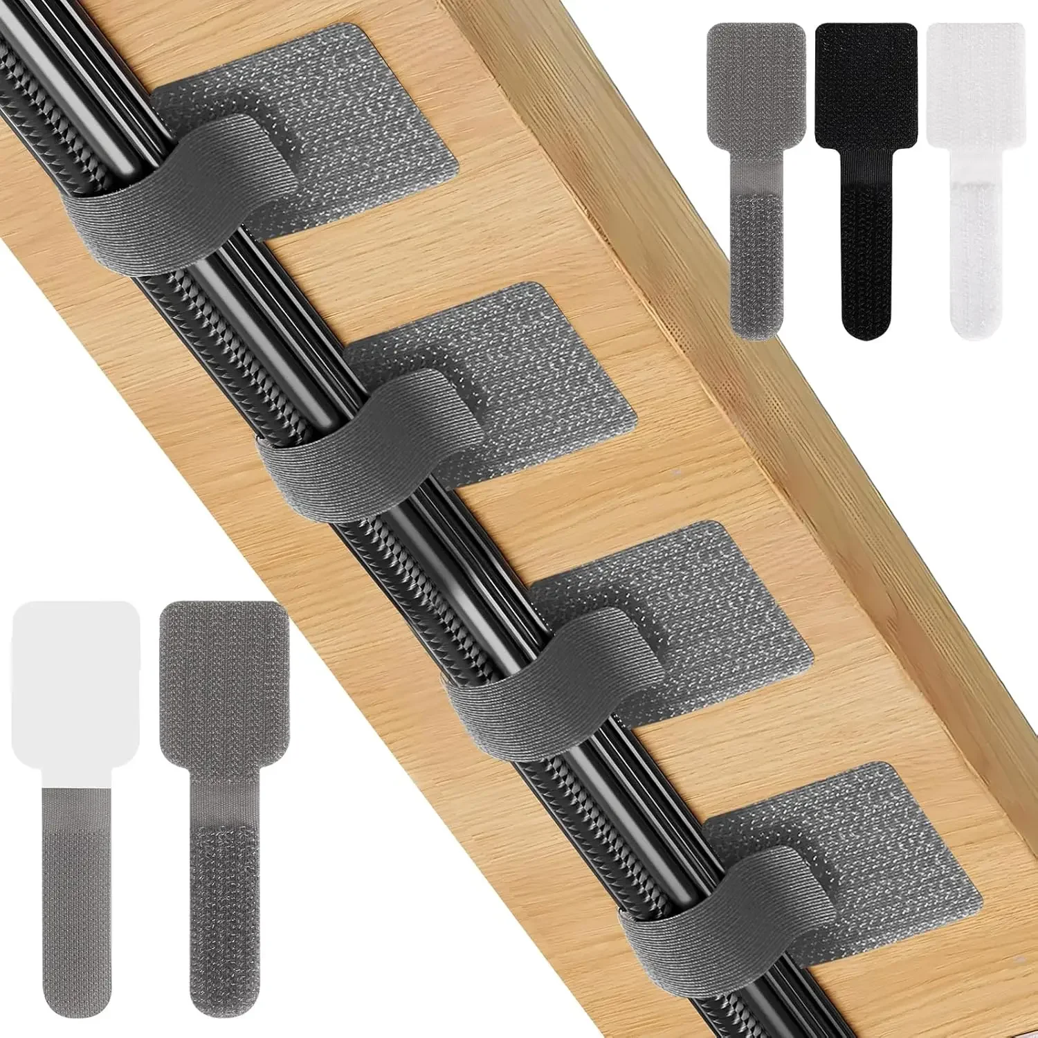 Desk Organizer - Novas Abraçadeiras de Cabo Reutilizáveis, Abraçadeiras