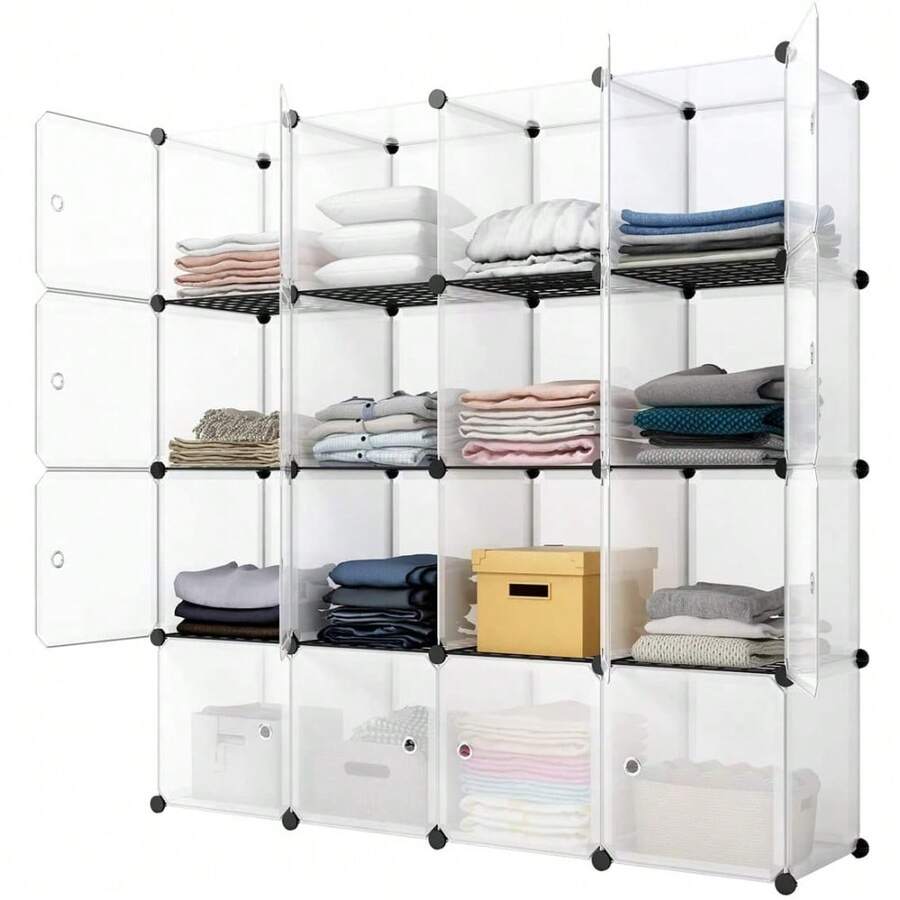 Bookshelf - Estante de armazenamento com 16 cubos,