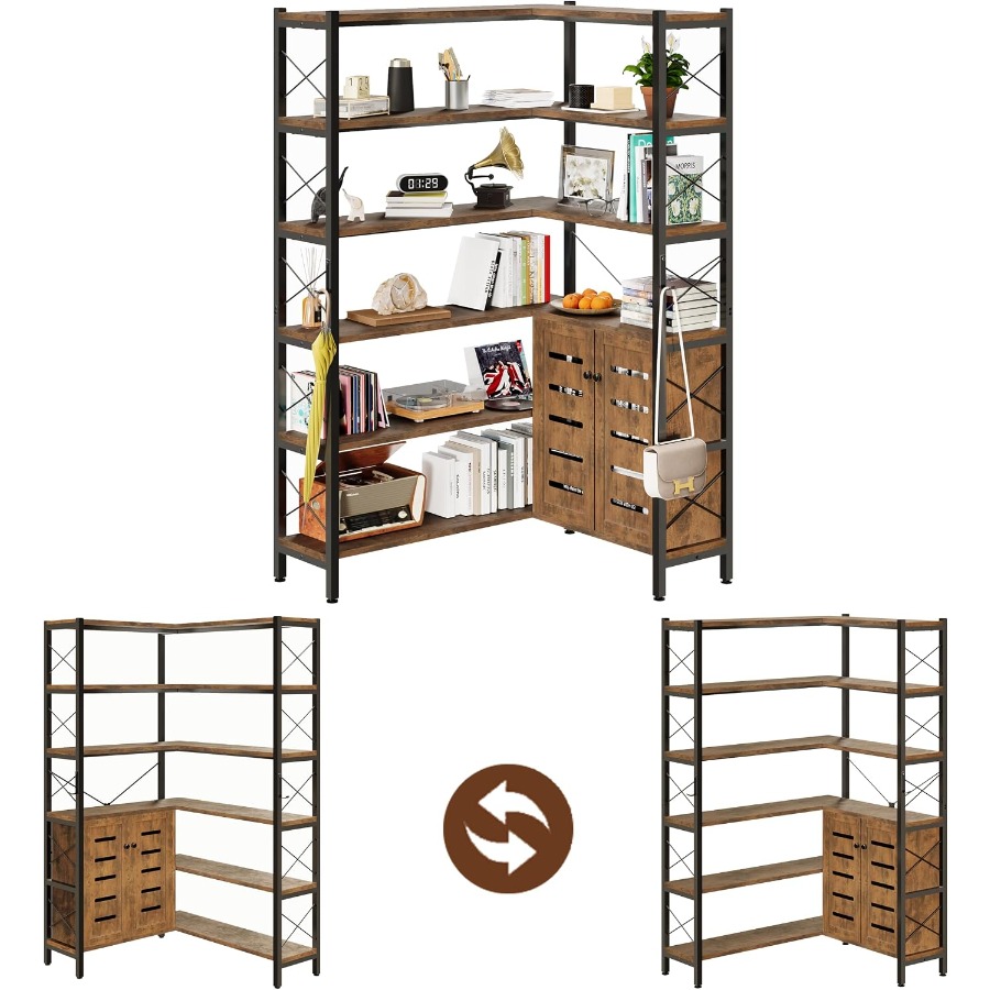 Estante de canto com 6 pratele - Bookshelf avaliação e preço