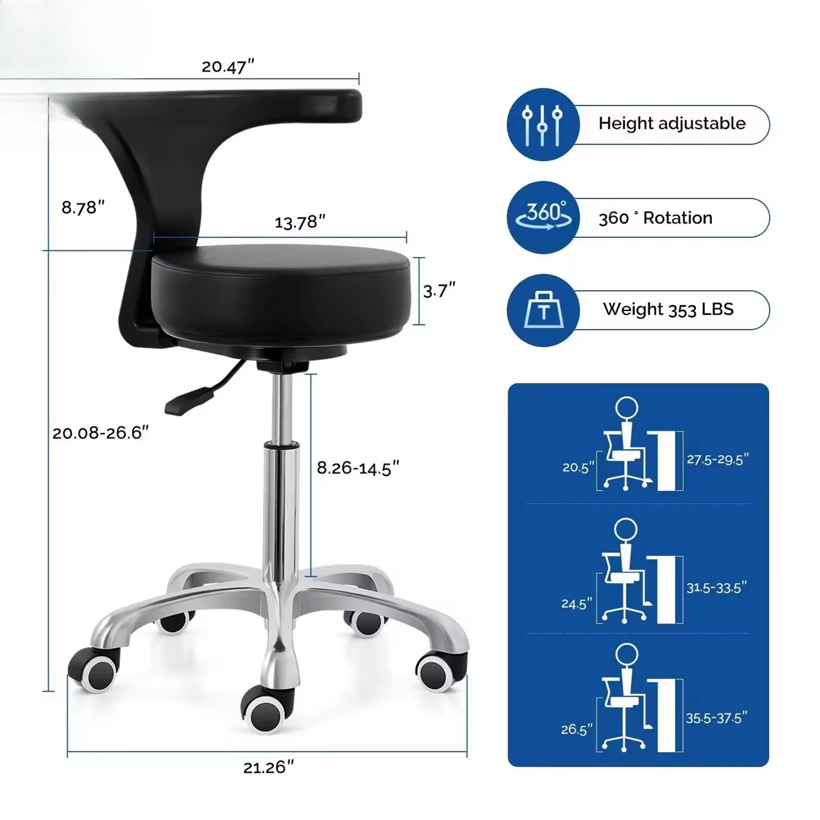 Cadeira de elevação médica com - Office Stool avaliação e preço
