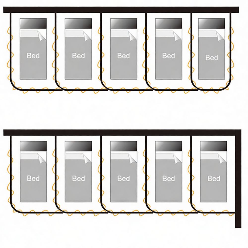 Trilho de varão de cortina cur - Partition Screen Divider avaliação e preço